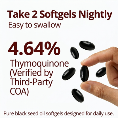 Ethiopian Black Seed Oil 4.64 Thymoquinone