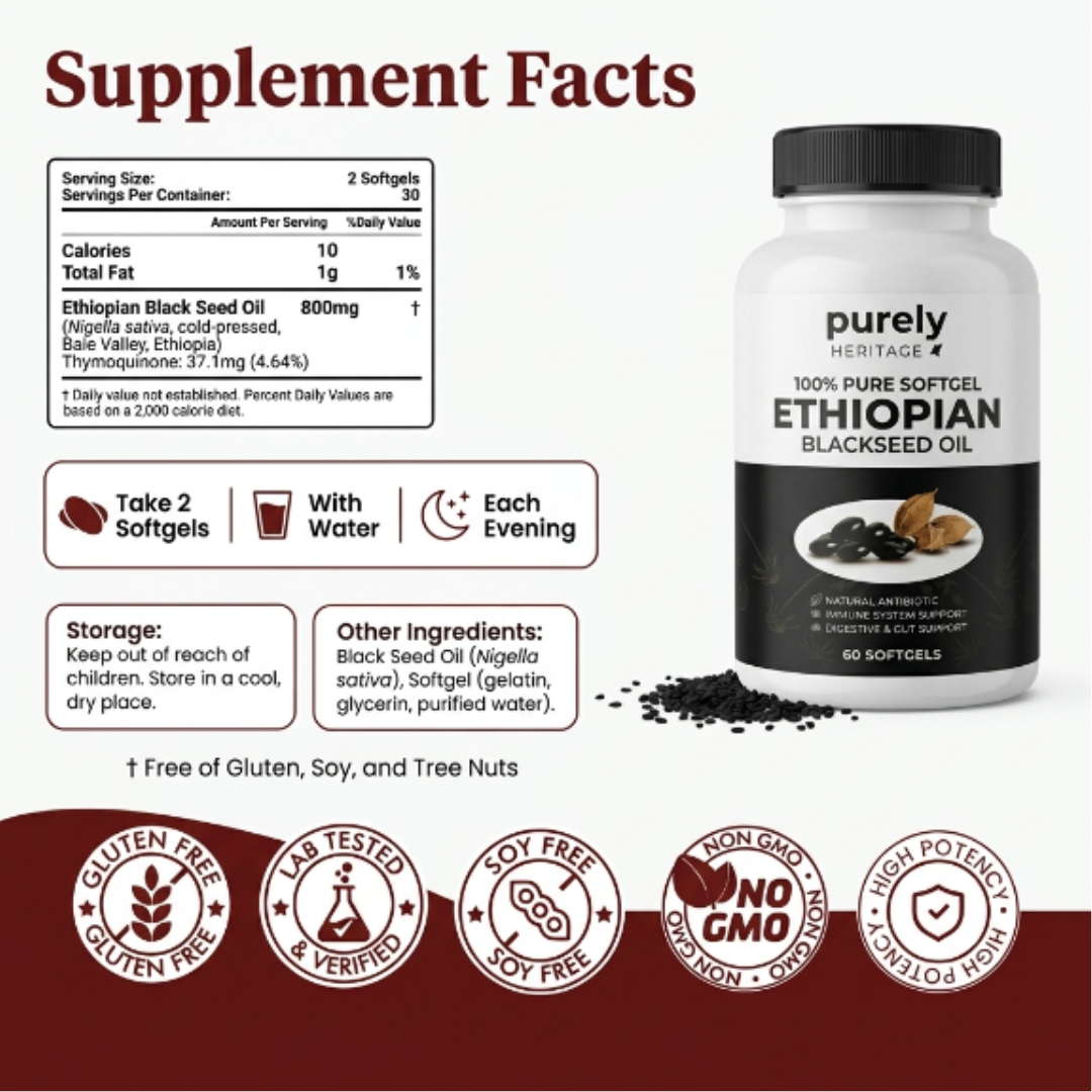 Ethiopian Black Seed Oil 4.64 Thymoquinone