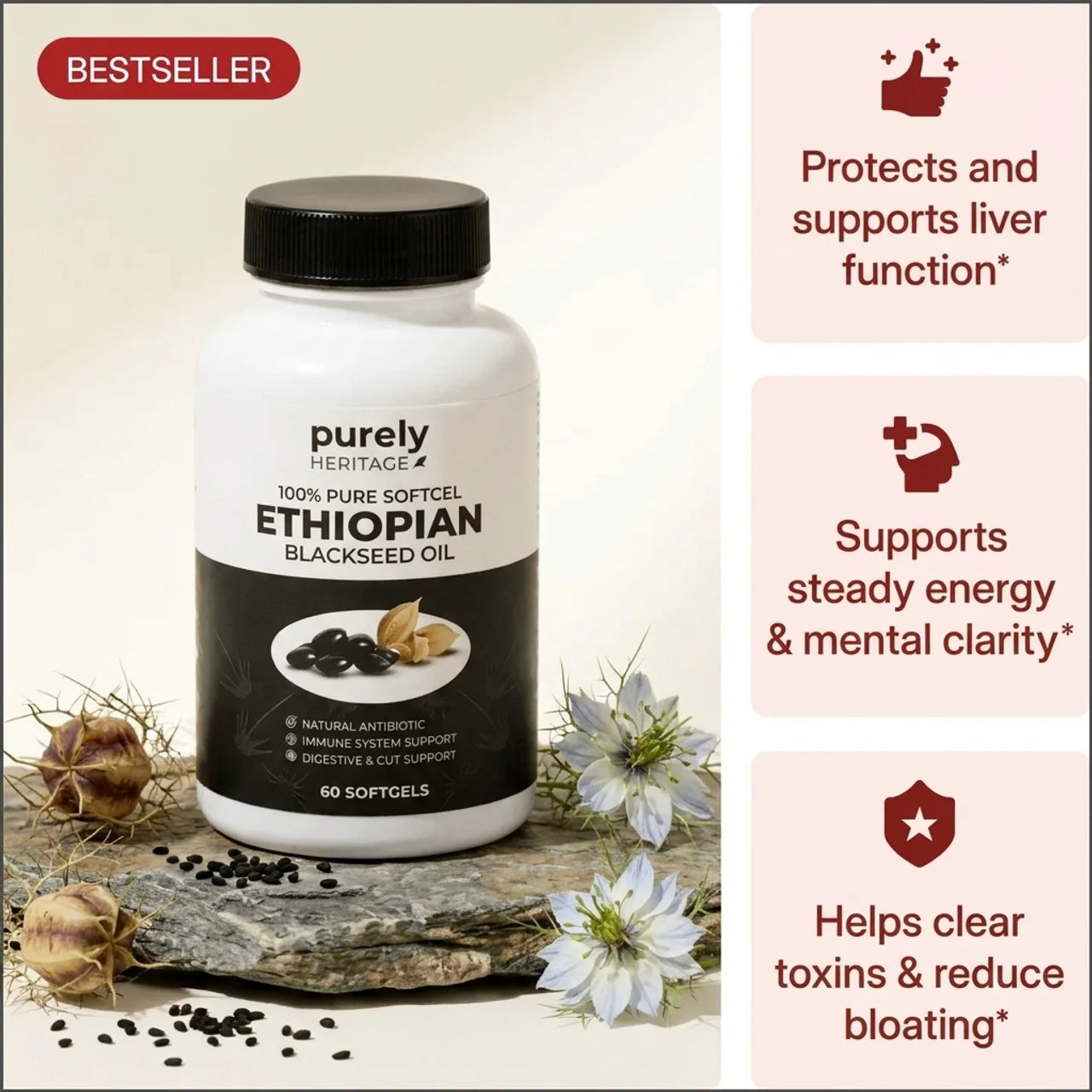 Purely Heritage Ethiopian Black Seed Oil